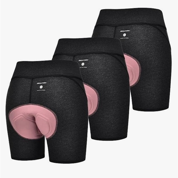 DEALYORK Padded 1 pair Bike Shorts Cycling Bicycle Biking Biker 3D Padding NWT - Picture 1 of 14